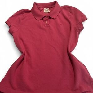 Polo Jeans Ralph Lauren Women's Pink Short Sleeve Polo Shirt Size M